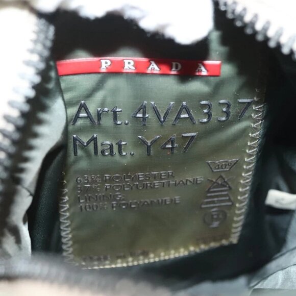 PRADA Sports Shoulder Bag Nylon White Silver Auth 138207 - Picture 10 of 16